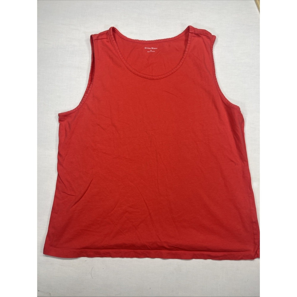 Studio Works Tank Top, Women's Size XL, Red, Sleeveless